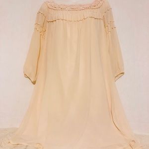 Peasant dress with embroidery